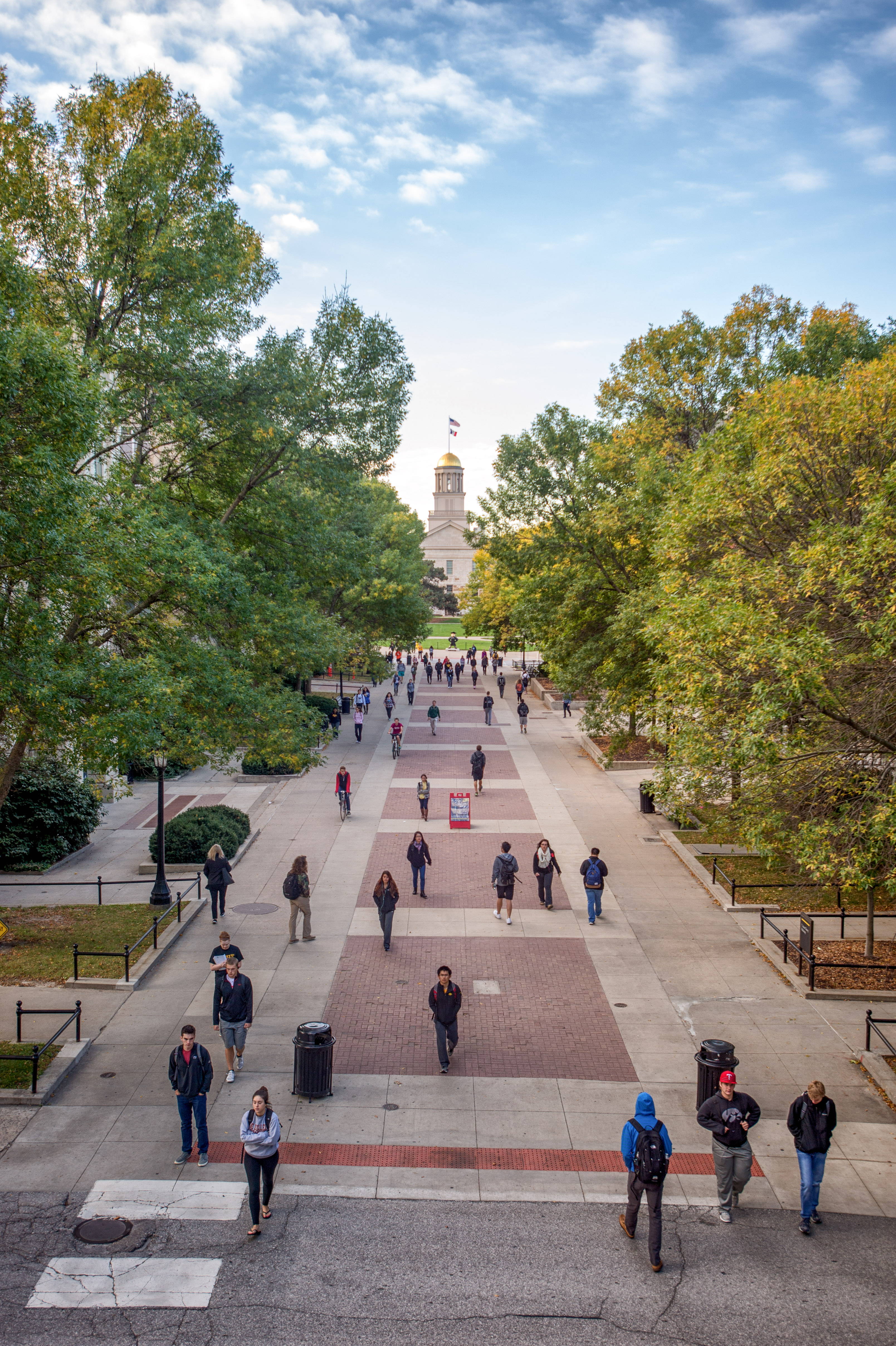 Anne Cleary Walkway with Old Capitol in Distance