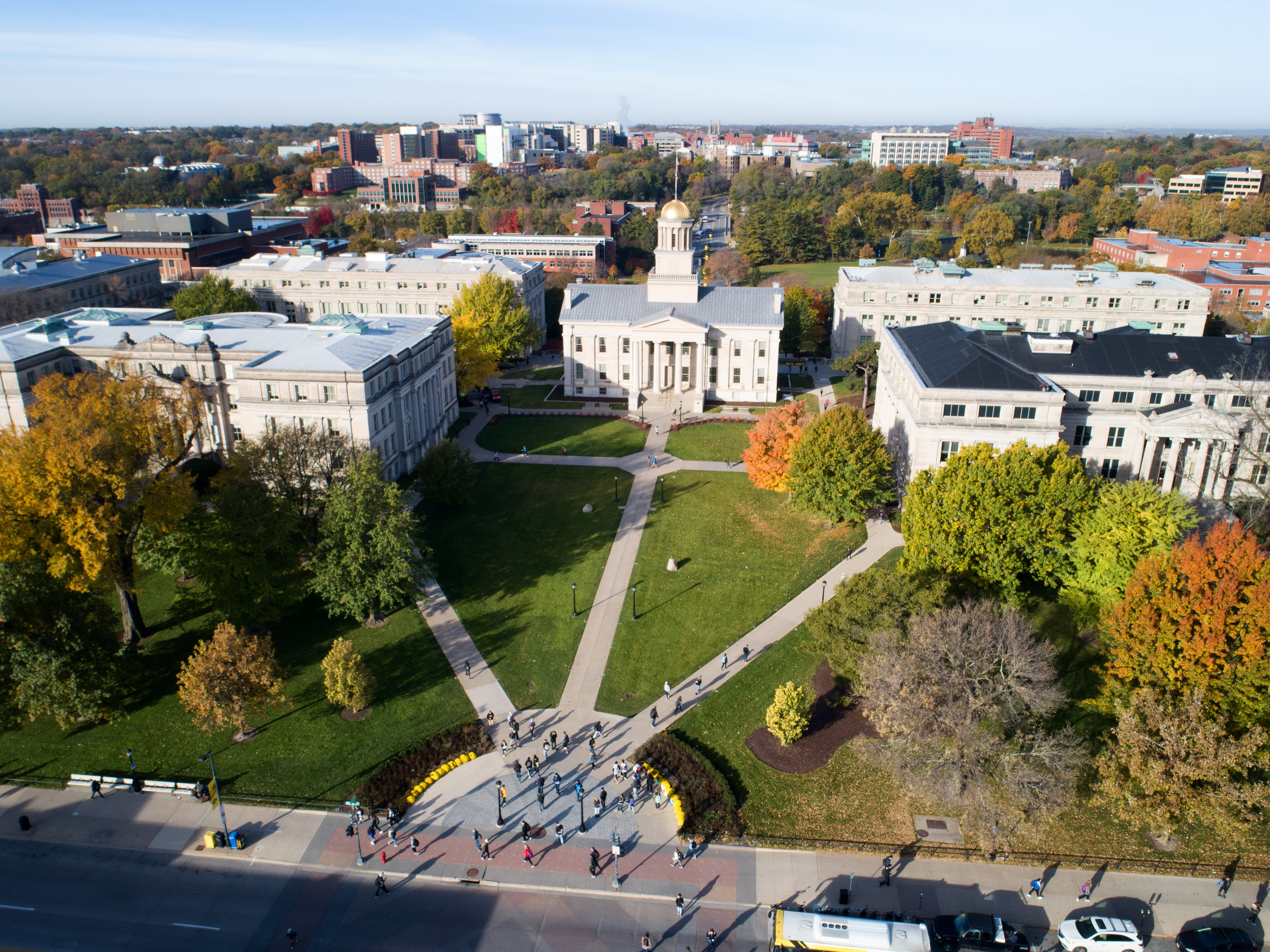 Pentacrest Aerial from East