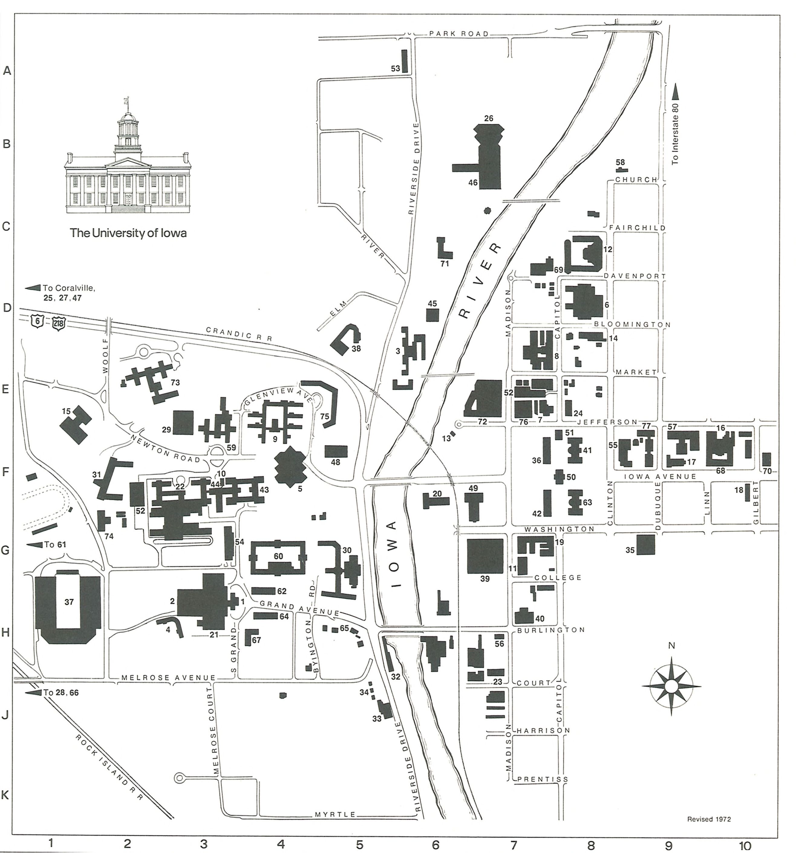 campus map 1972