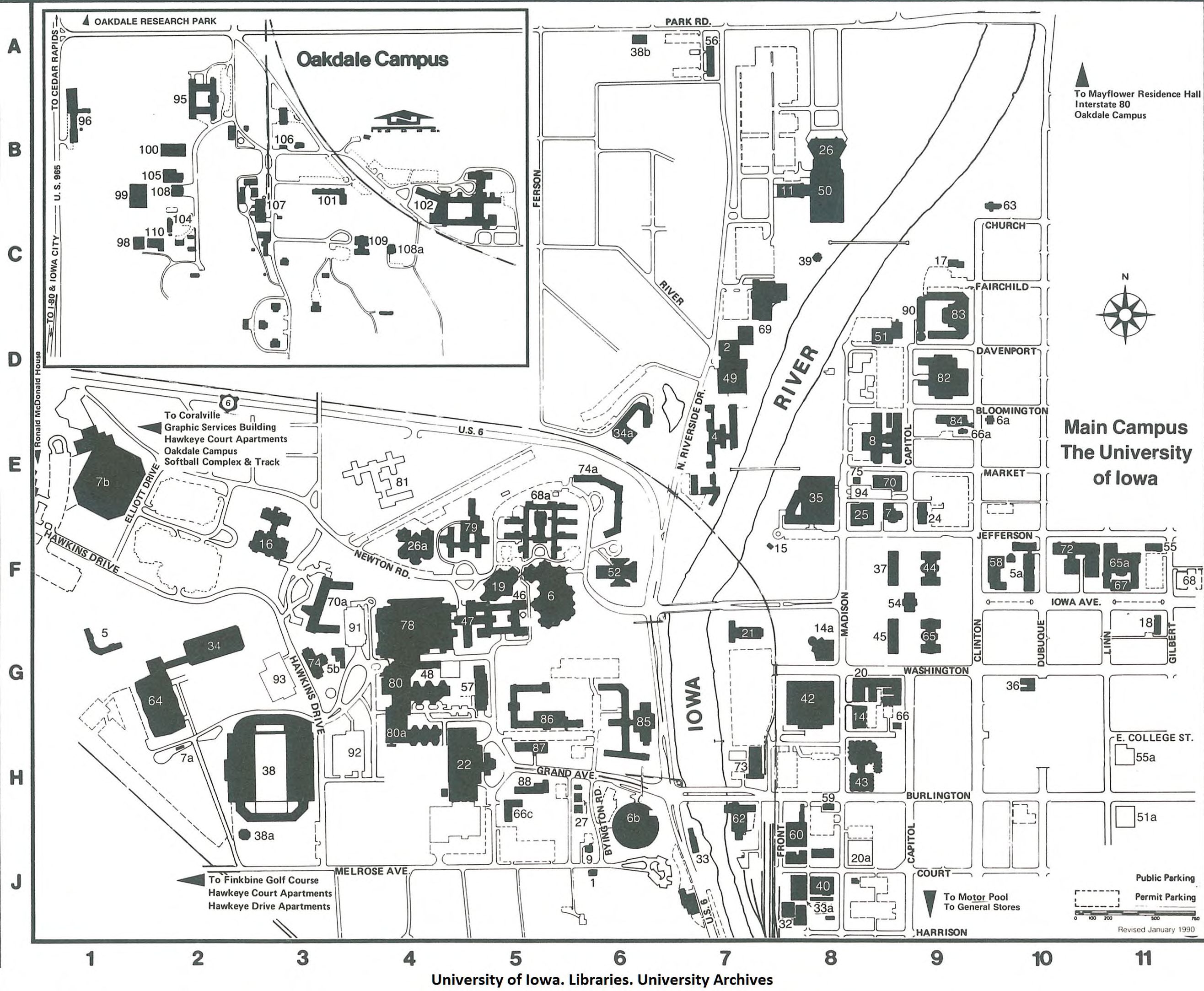 campus map 1990