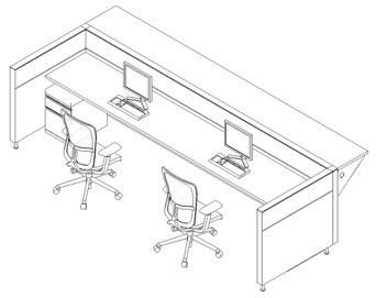 Reception/welcoming/information stations 3d