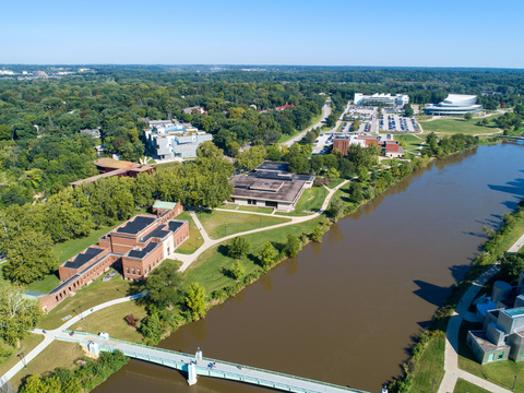 Aerial of Arts Campus from IMU