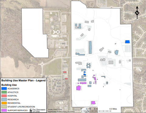Building Use and New Buildings Map - Oakdale Campus