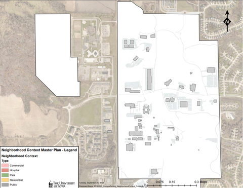 Campus Setting and Neighborhood Context Map - Oakdale Campus