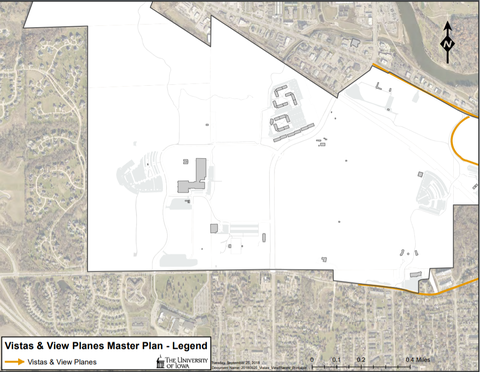 Vistas and View Planes Map - Main Campus West
