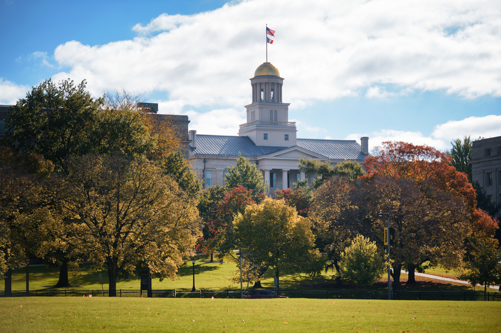 Old Capitol from the IMU in the Fall