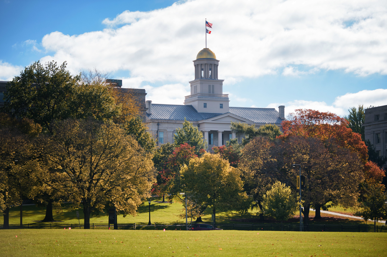 Old Capitol from the IMU in the Fall