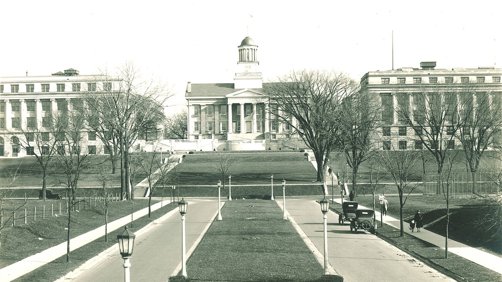 Old Capitol and Pentacrest from West Iowa Avenue 1927